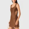 Robe courte en mélange de lin Robe courte en mélange de lin