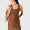 Robe courte en mélange de lin Robe courte en mélange de lin