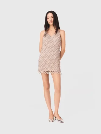 Robe courte à perles avec doublure