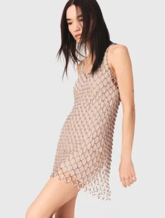 Robe courte à perles avec doublure