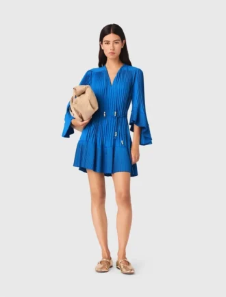Robe courte plissée