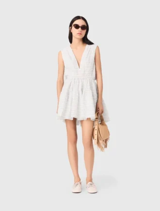 Robe courte évasée dos nu