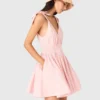 Robe courte évasée en coton Robe courte évasée en coton