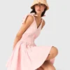 Robe courte évasée en coton Robe courte évasée en coton