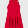 Robe courte évasée en mélange de lin Robe courte évasée en mélange de lin