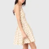 Robe courte évasée à motifs