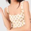 Robe courte évasée à motifs