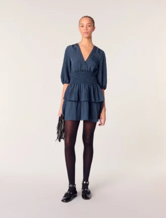 Robe courte à volants