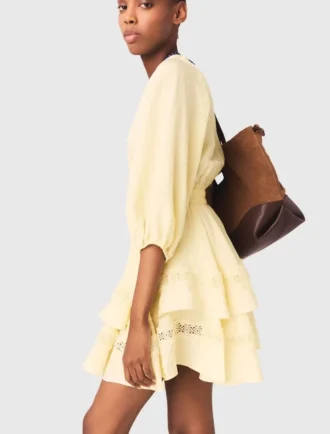 Robe courte à volants
