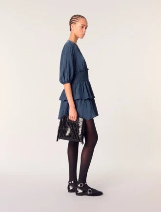 Robe courte à volants