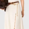 Robe côtelée avec fente sur le côté Robe côtelée avec fente sur le côté