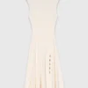 Robe côtelée avec fente sur le côté Robe côtelée avec fente sur le côté