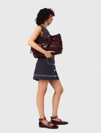Robe droite en maille cousue