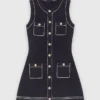 Robe droite en maille cousue Robe droite en maille cousue