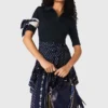 Robe en mélange de matières à imprimé bandana Robe en mélange de matières à imprimé bandana