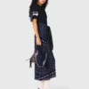 Robe en mélange de matières à imprimé bandana Robe en mélange de matières à imprimé bandana