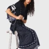 Robe en mélange de matières à imprimé bandana Robe en mélange de matières à imprimé bandana