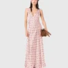 Robe en soie imprimée