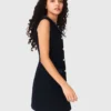 Robe en tweed avec détails en denim Robe en tweed avec détails en denim