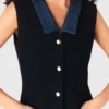 Robe en tweed avec détails en denim Robe en tweed avec détails en denim