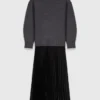 Robe longue bi-matière