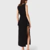 Robe longue à col bijou