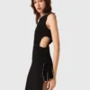 Robe longue à col bijou