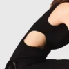 Robe longue à col bijou