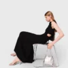 Robe longue à découpe à la taille Robe longue à découpe à la taille