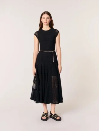 Robe longue en crochet