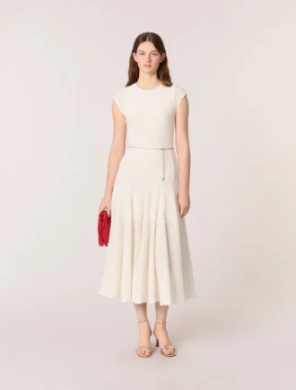 Robe longue en crochet