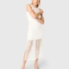 Robe longue en crochet avec strass Robe longue en crochet avec strass