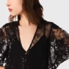 Robe longue en dentelle