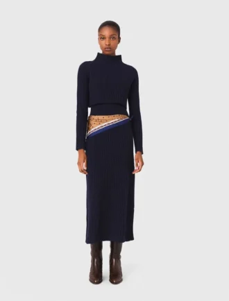 Robe longue en maille avec pull amovible