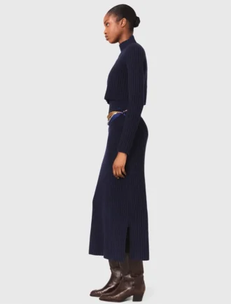 Robe longue en maille avec pull amovible