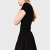 Robe longue en maille côtelée et taffetas Robe longue en maille côtelée et taffetas