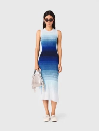 Robe longue en maille ombrée