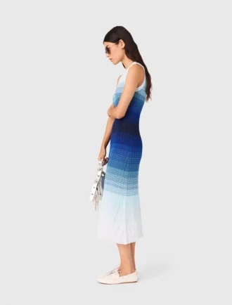 Robe longue en maille ombrée