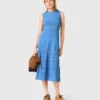 Robe longue en maille pointelle