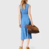 Robe longue en maille pointelle
