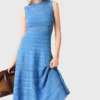 Robe longue en maille pointelle