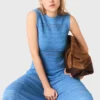 Robe longue en maille pointelle