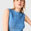 Robe longue en maille pointelle
