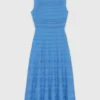 Robe longue en maille pointelle