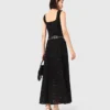 Robe longue en maille à strass