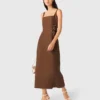 Robe longue en mélange de lin Robe longue en mélange de lin