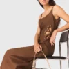 Robe longue en mélange de lin Robe longue en mélange de lin