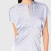 Robe longue en satin, taille plissée Robe longue en satin, taille plissée