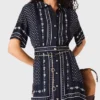 Robe longue fluide à motifs