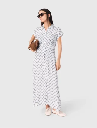 Robe longue à imprimé jacquard